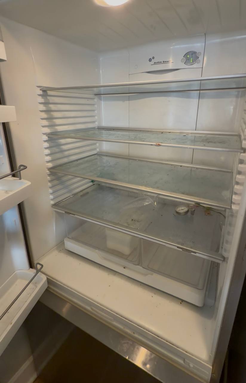 Refrigerator before cleaning