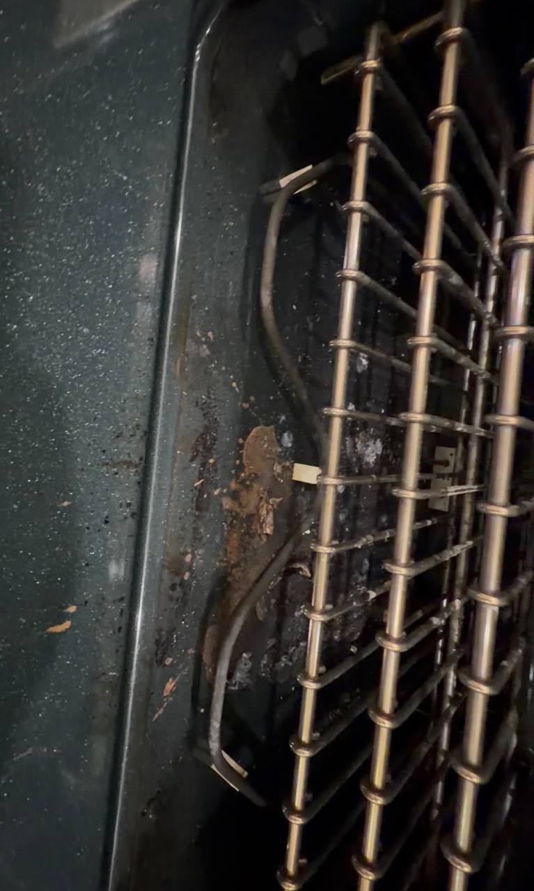 Oven before cleaning